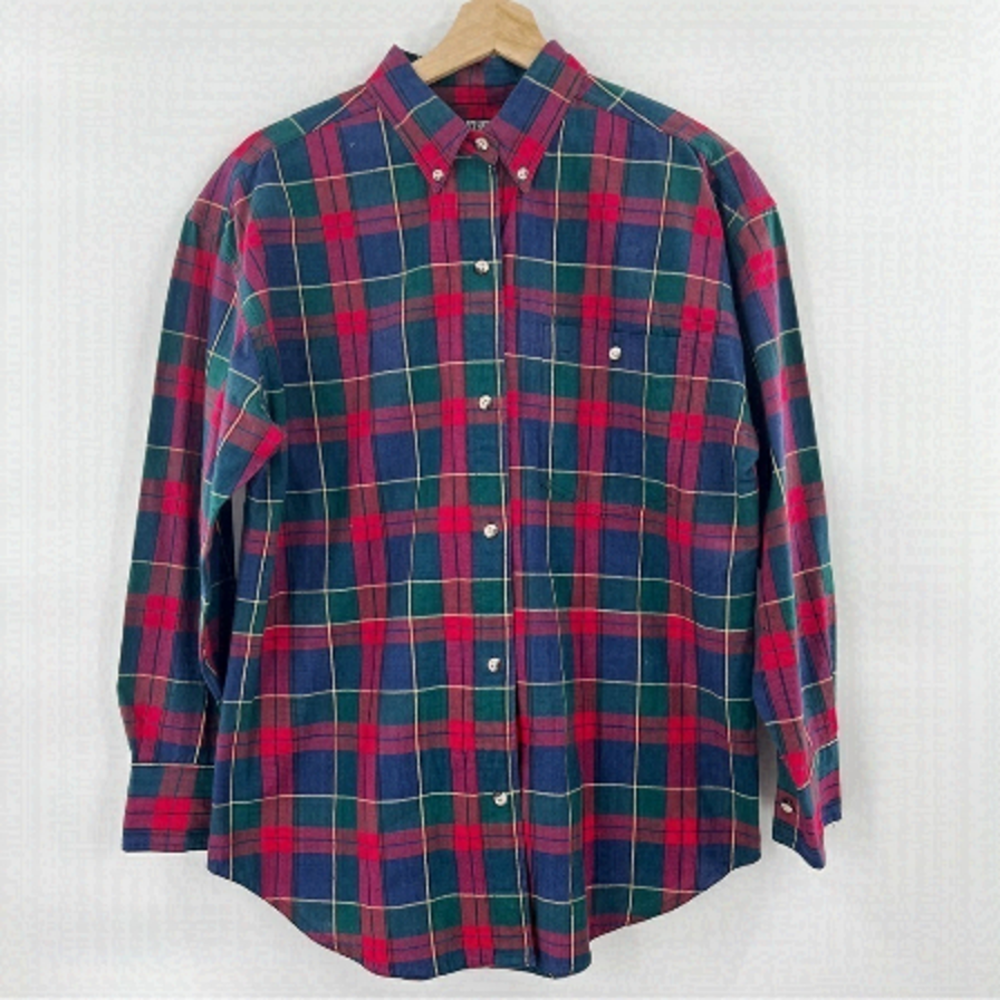 VINTAGE Northern Reflections plaid button down shirt